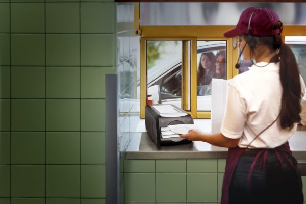HoReCa Tork Xpressnap Electronic Drive Thru for white logo